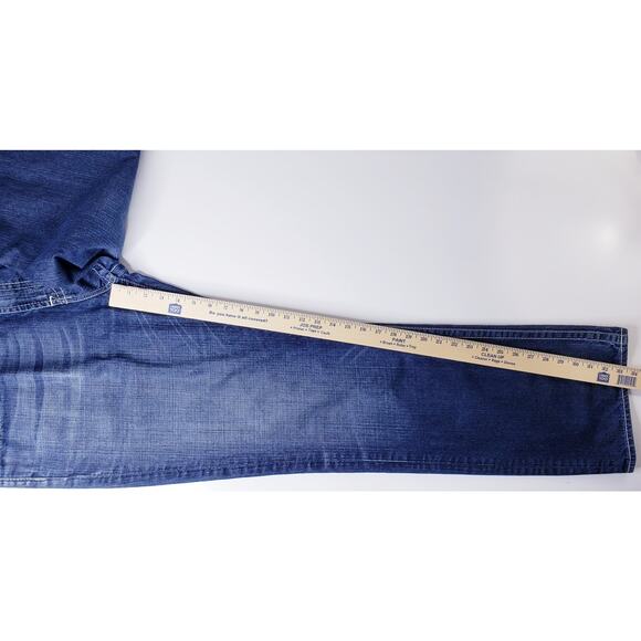 BIG STAR Pioneer Regular Boot Cut Jeans Men's 38L Medium Wash Thick Stitching - Picture 15 of 16